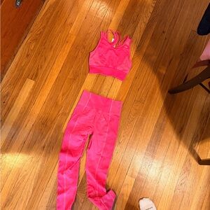 Gymshark Pink Leggings and Top Set
